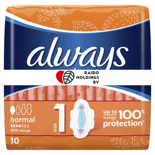 Always Sanitary Pads Ultra Plus Normal 10 pcs