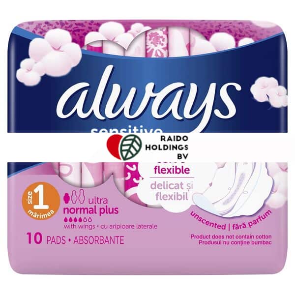 Always Sensitive Sanitary Pads Normal Plus 10pcs