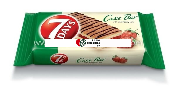 Cake Bar 7 Days  Strawberry Decoration 30 g, 16 pcs/disp