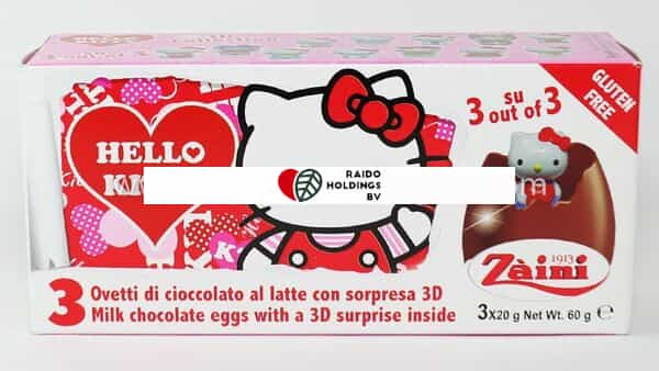 Zaini Hello Kitty Chocolate Eggs 3 x 20 g