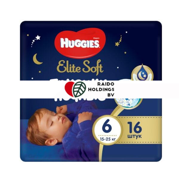 Huggies Diapers Elite Soft Overnights Pants Size 6 15-25 kg 16pcs