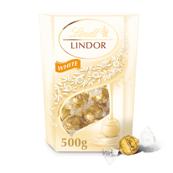 Lindor White Cornet 500G