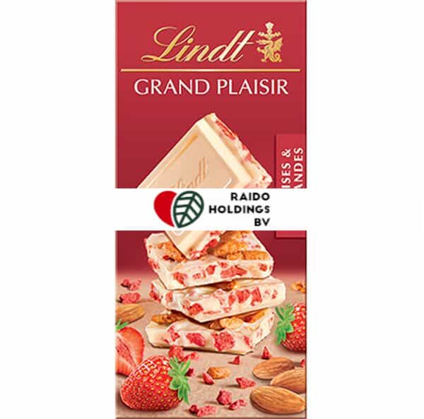 Lindt Grand Plaisir Almond & Strawberry White 150 g