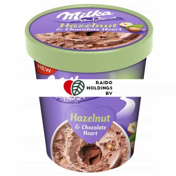 Milka Ice Cream Hazelnut & Chocolate Heart 480ml