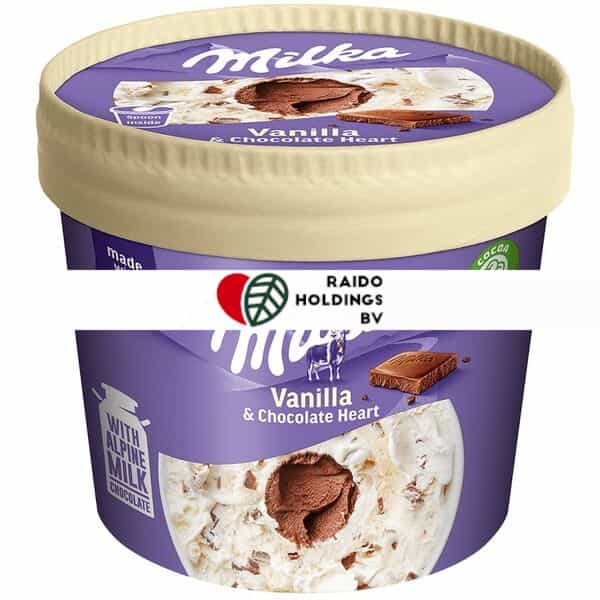 Milka Ice Cream Vanilla & Chocolate Heart 145ml