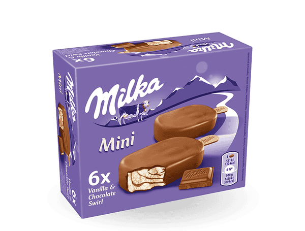 Milka Ice Cream Mini Sticks 6x50ml 