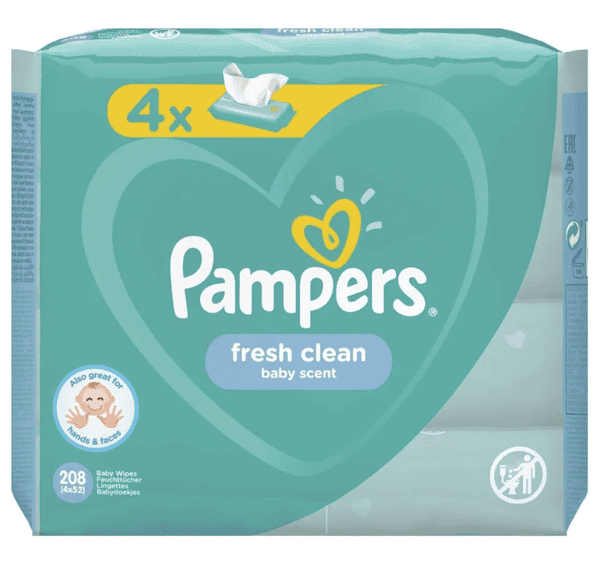 PAMPERS SERV QUATTRO FRESH CLEAN(52)