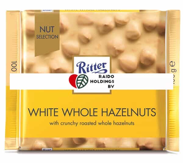 Ritter Sport White Whole Hazelnuts 100 g